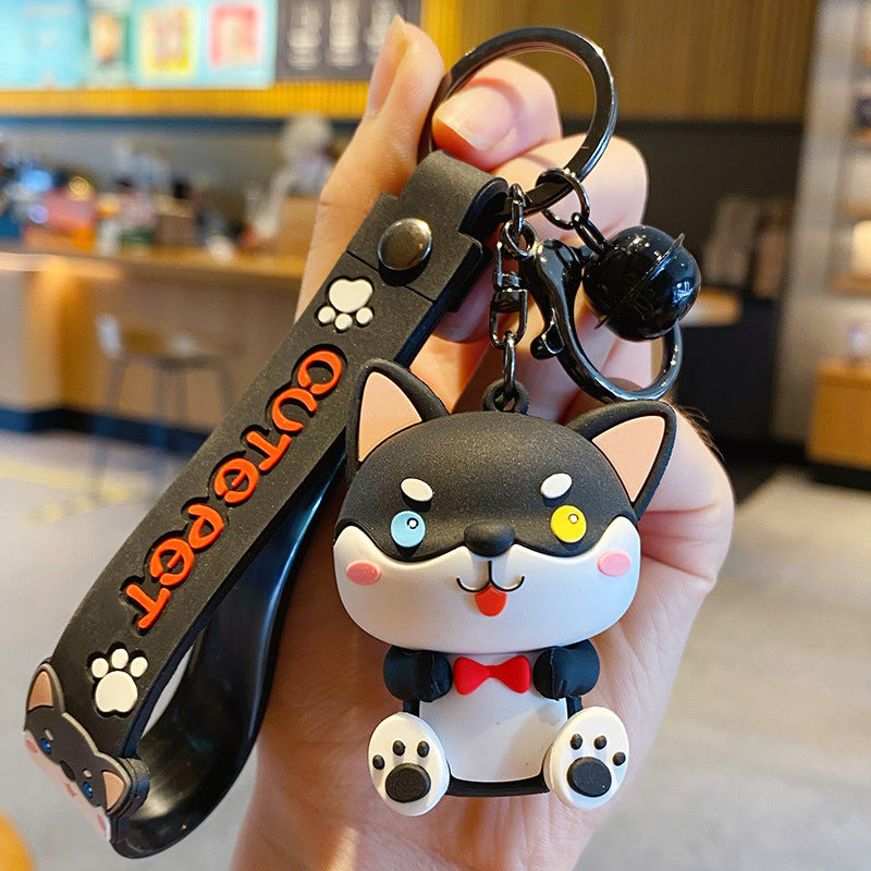 \Cartoon PVC Soft Glue Puppy Keychain Cute Keychain