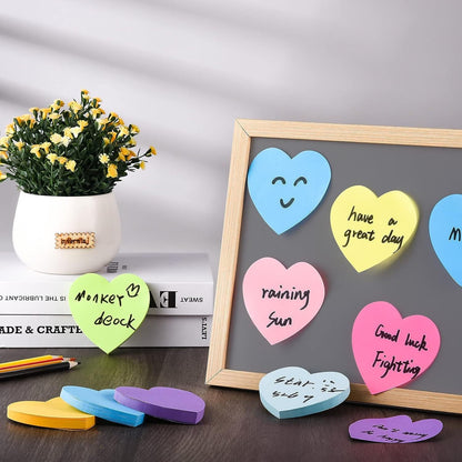 2PCS Solid Color Love Sticky Notes