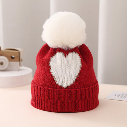 Wholesale Winter Baby Knitted Hat Jacquard Love Hat