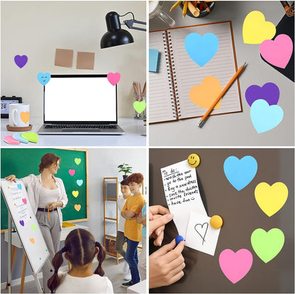 2PCS Solid Color Love Sticky Notes