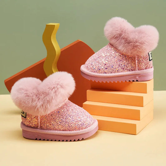 Winter Kids Fashion Snow Boots: Genuine Leather, Warm & Plush