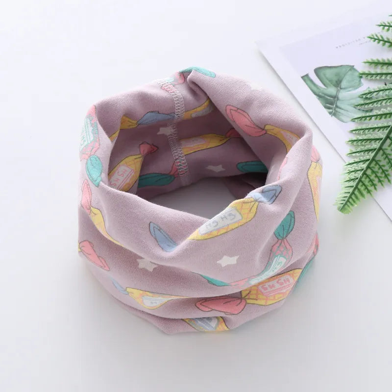 Winter Kids' Cartoon Neck Scarf: Cute & Cozy