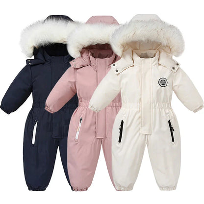 Winter Baby Jumpsuit: Warm Ski Suit for Boys and Girls