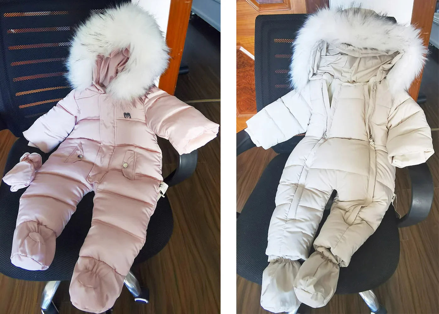 Winter Baby Jumpsuit: Warm Hooded Fleece Rompers