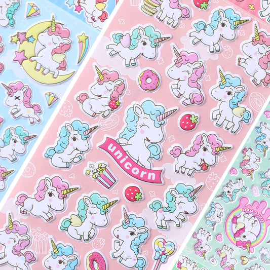 1 sheet Pink Unicorn Scrapbooking Stickers