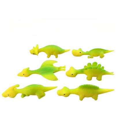 10PCS Ejection Dinosaur Fun Decompression TPR Toys