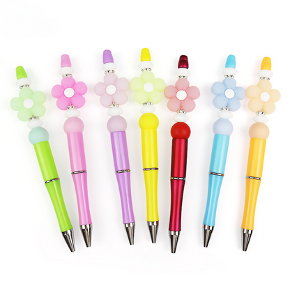 10pcs/packDIY Handmade Luminous Flower Silicone Bead Bead Pen