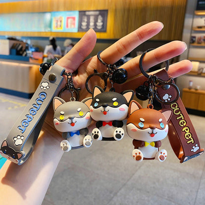 \Cartoon PVC Soft Glue Puppy Keychain Cute Keychain