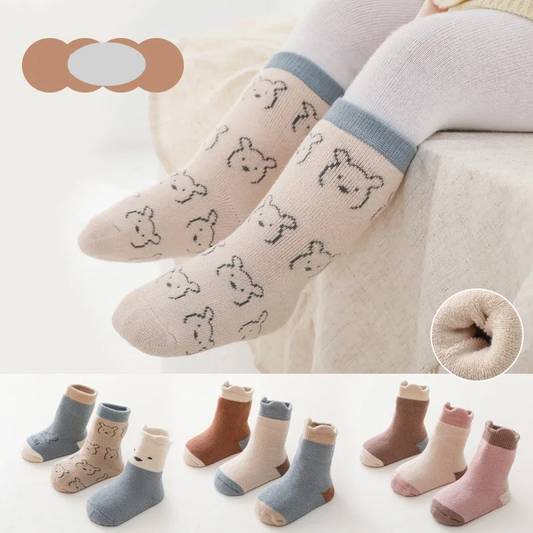 3 Pairs/Set Thick Warm Baby Socks in Autumn/Winter