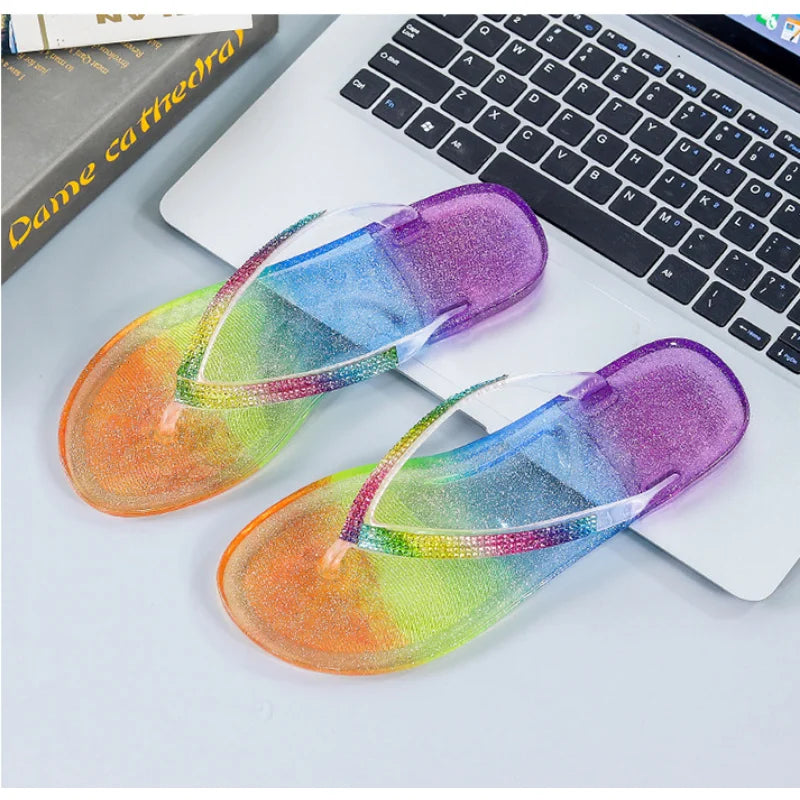 Woman Glitter Rainbow Flip-Flops