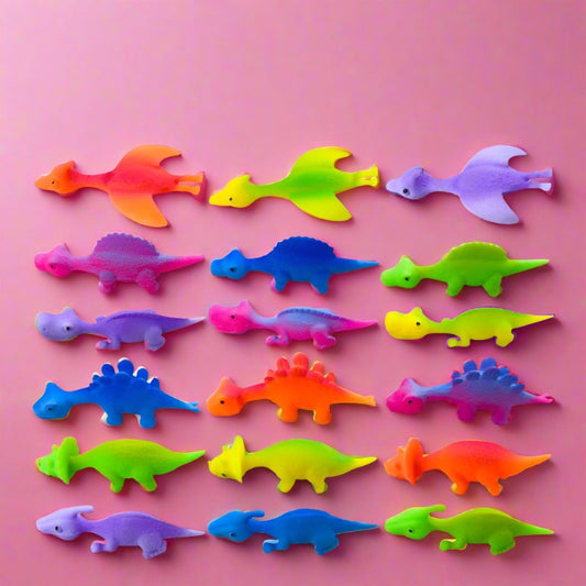 10PCS Ejection Dinosaur Fun Decompression TPR Toys