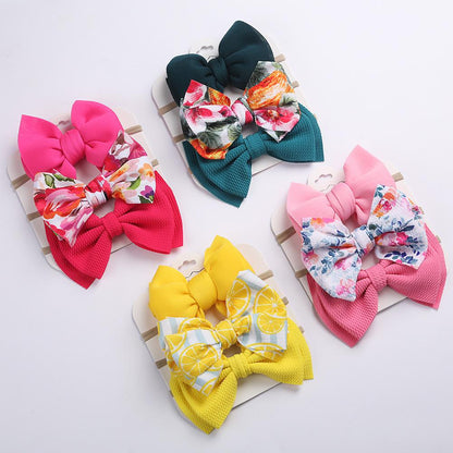 3 Packs Baby Girl Bowknot Decor Headbands