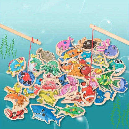 16pcs/33pcs/54pcs Fishing Games Toy For Kids