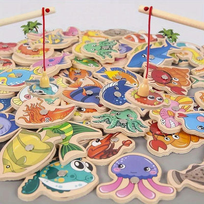 16pcs/33pcs/54pcs Fishing Games Toy For Kids