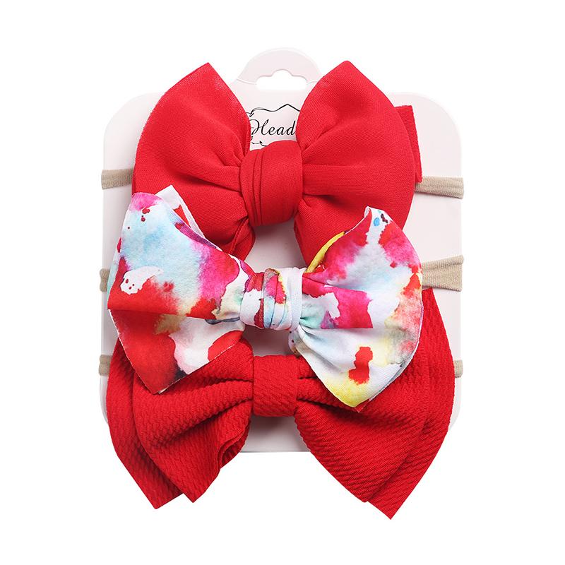 3 Packs Baby Girl Bowknot Decor Headbands