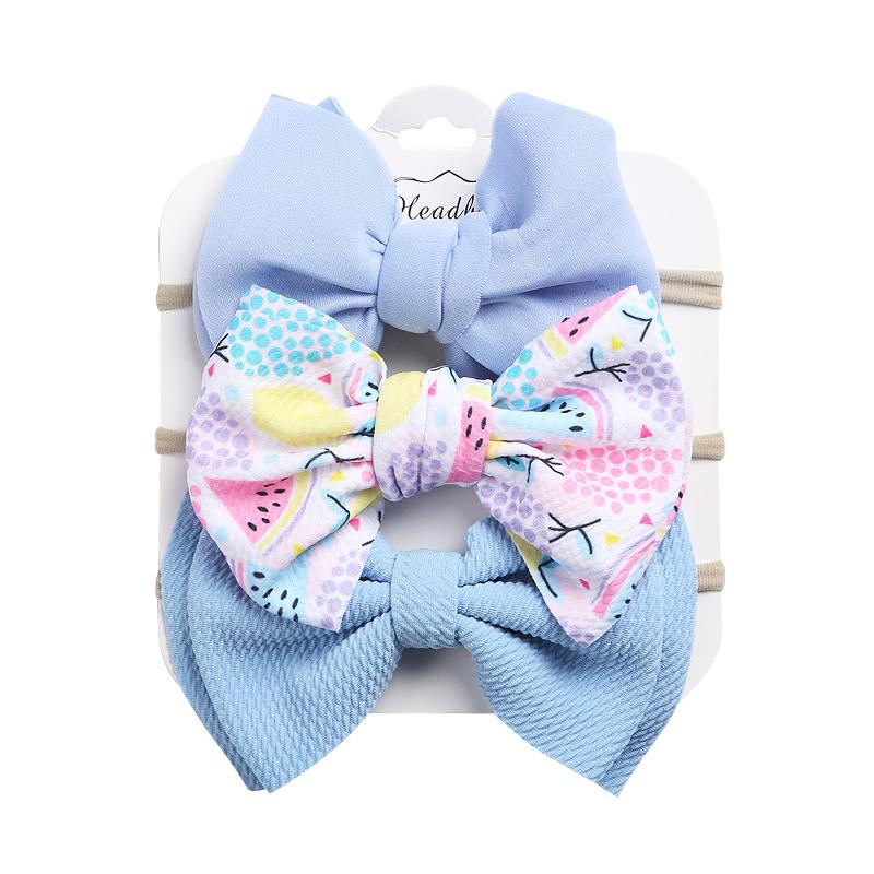 3 Packs Baby Girl Bowknot Decor Headbands