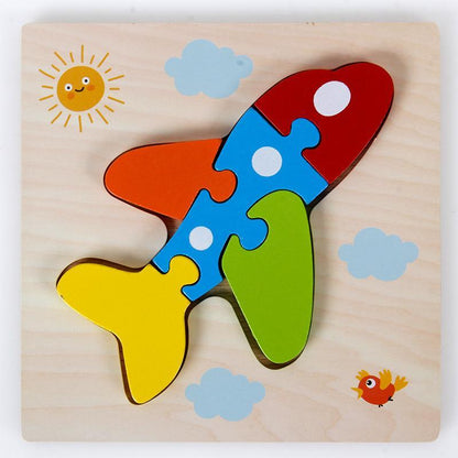 Wooden 3d Three-dimensional Buckle Jigsaw Puzzle for Children