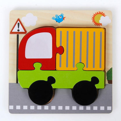 Wooden 3d Three-dimensional Buckle Jigsaw Puzzle for Children