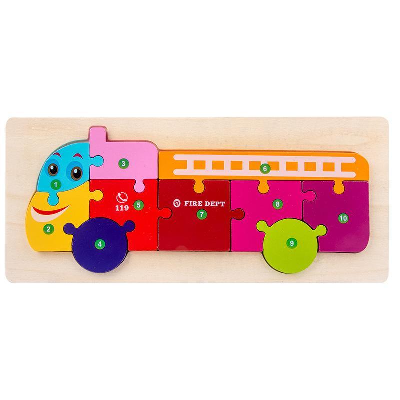 Wooden Large Buckle Three-dimensional Puzzle Toy