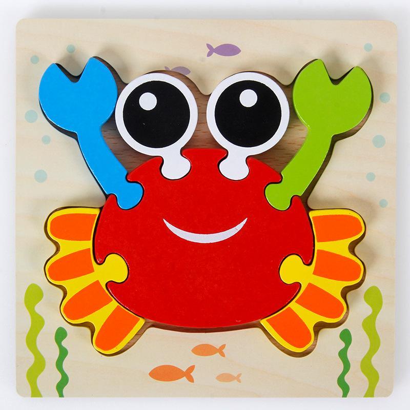 Wooden 3d Three-dimensional Buckle Jigsaw Puzzle for Children