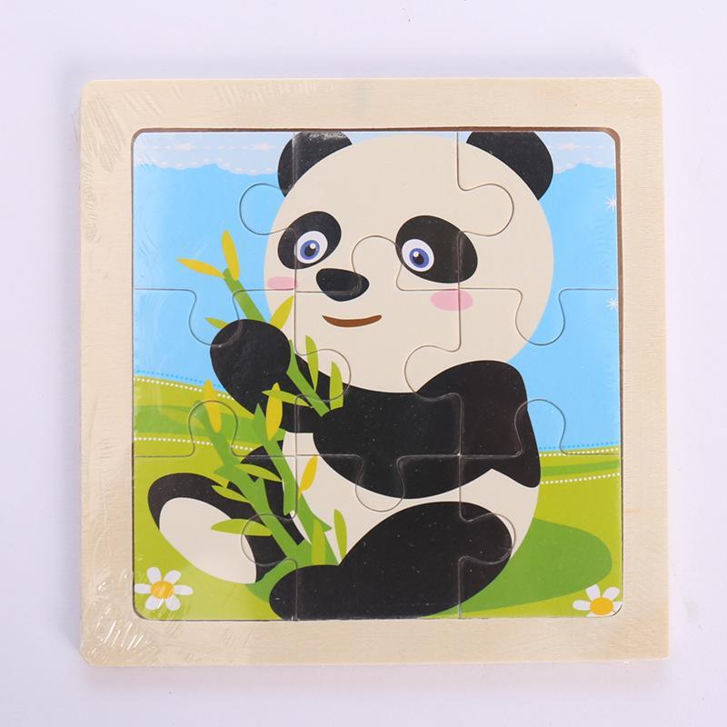 Wooden Children Cartoon Early Education Puzzle Toy