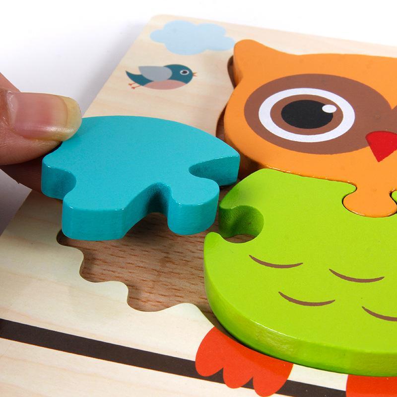 Wooden 3d Three-dimensional Buckle Jigsaw Puzzle for Children