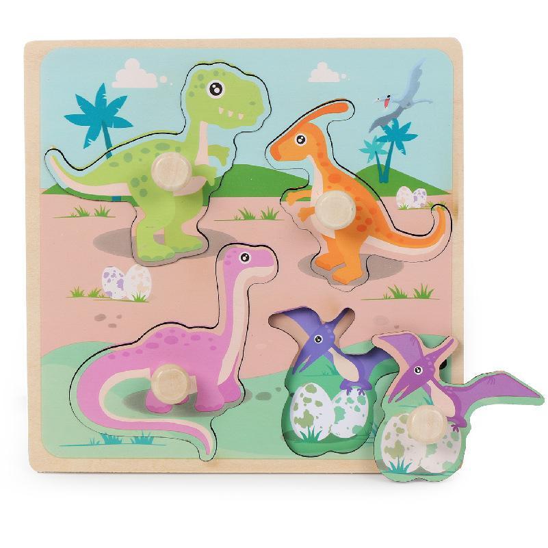 Wooden Children's Nail Hand Grab Board Jigsaw Puzzle Toy