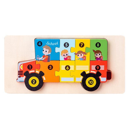 Wooden Early Childhood Education Puzzle Building Block Toy