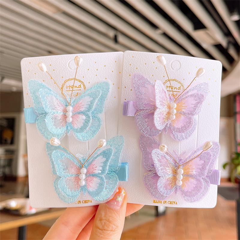 2pcs/set Children's Hairpin Butterfly Hair Clip