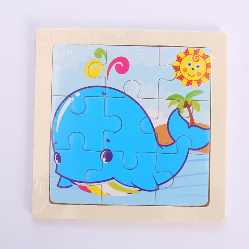 Wooden Children Cartoon Early Education Puzzle Toy