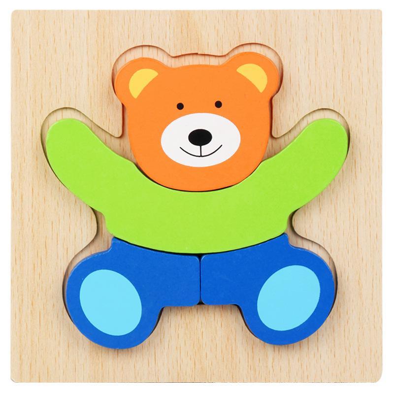 Wooden 3d Three-dimensional Buckle Jigsaw Puzzle for Children