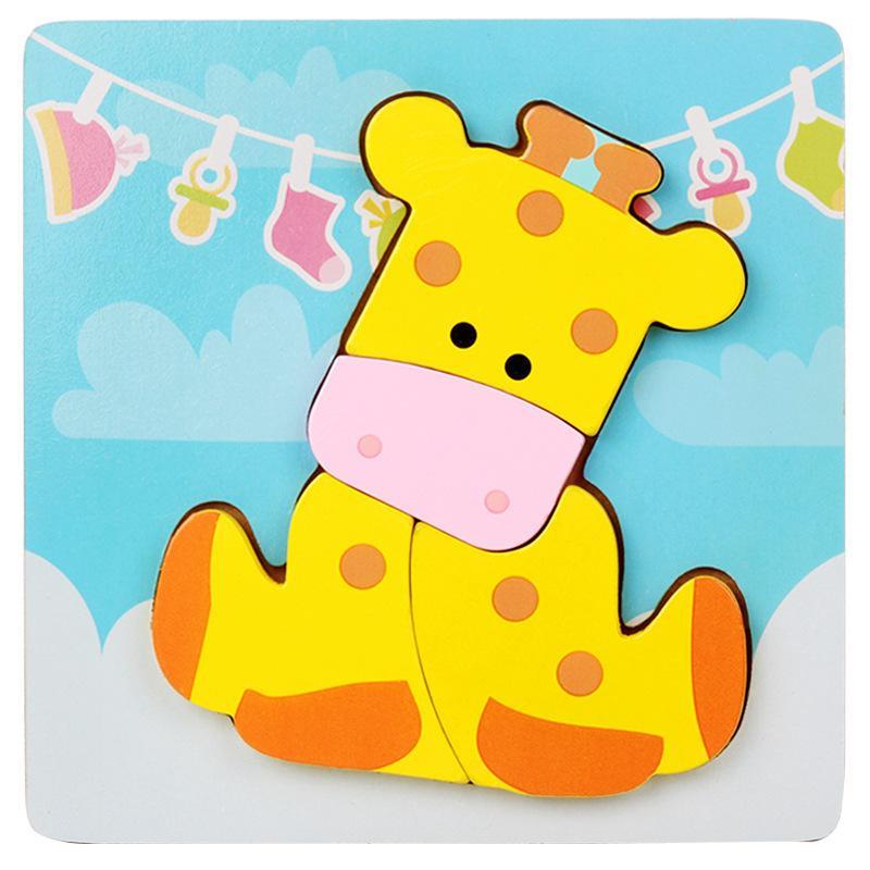 Wooden 3d Three-dimensional Buckle Jigsaw Puzzle for Children