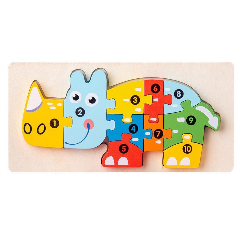 Wooden Early Childhood Education Puzzle Building Block Toy