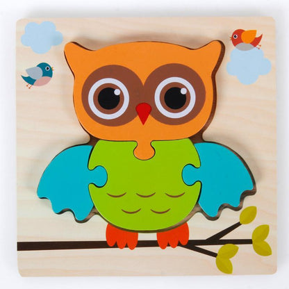 Wooden 3d Three-dimensional Buckle Jigsaw Puzzle for Children