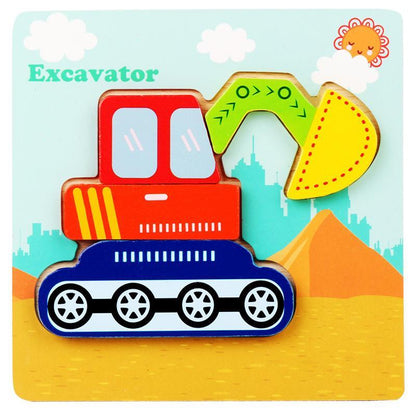 Wooden 3d Three-dimensional Buckle Jigsaw Puzzle for Children