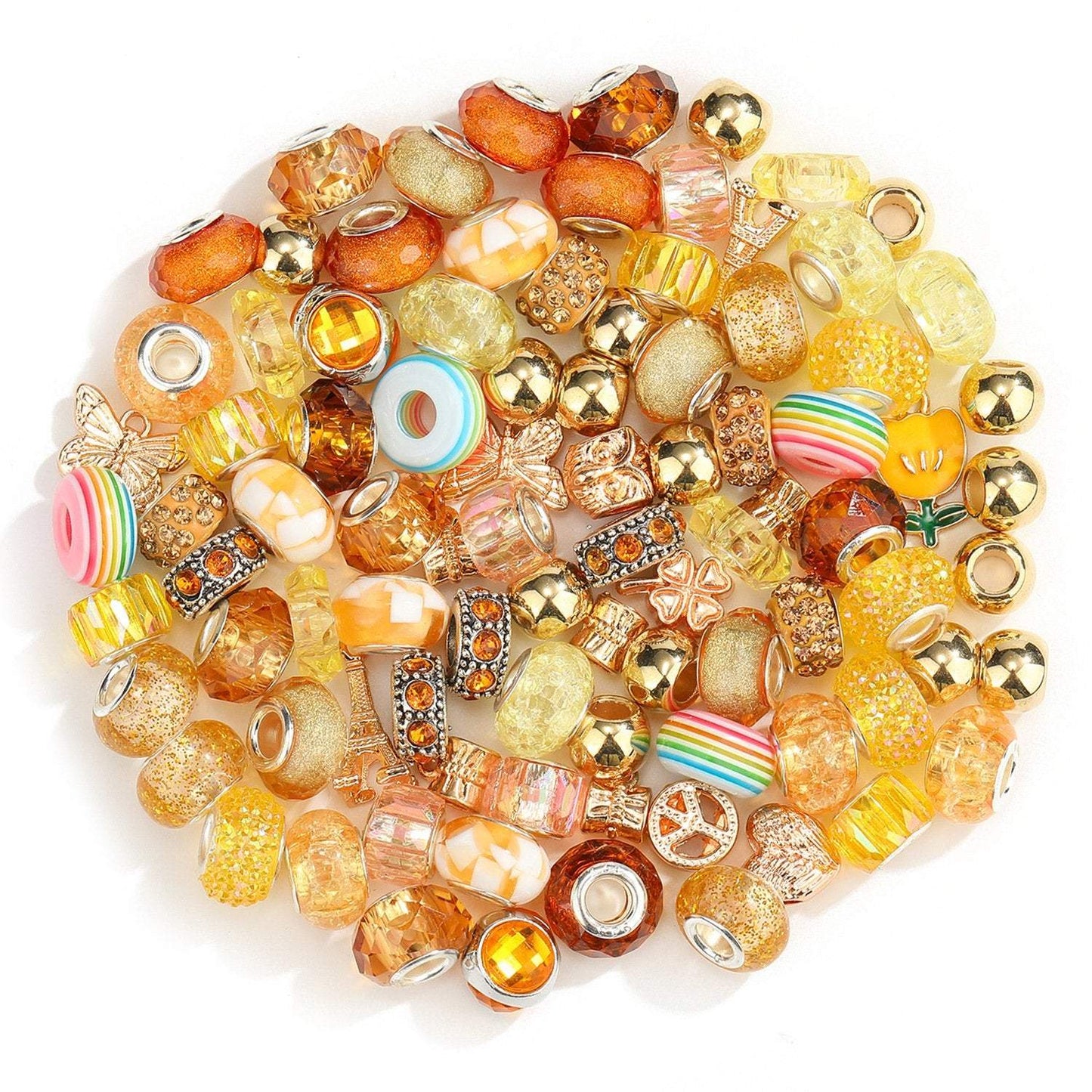 100/bag Acrylic Resin Rainbow Patch Macroporous Beads