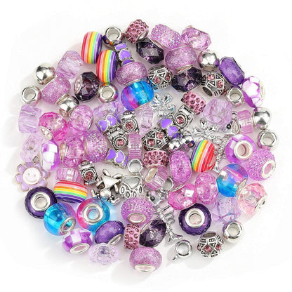 100/bag Acrylic Resin Rainbow Patch Macroporous Beads