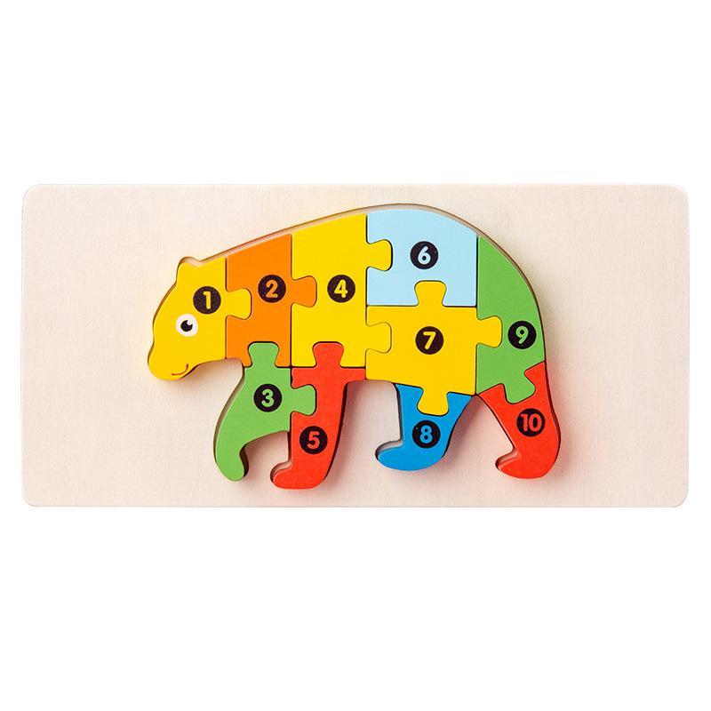 Wooden Early Childhood Education Puzzle Building Block Toy