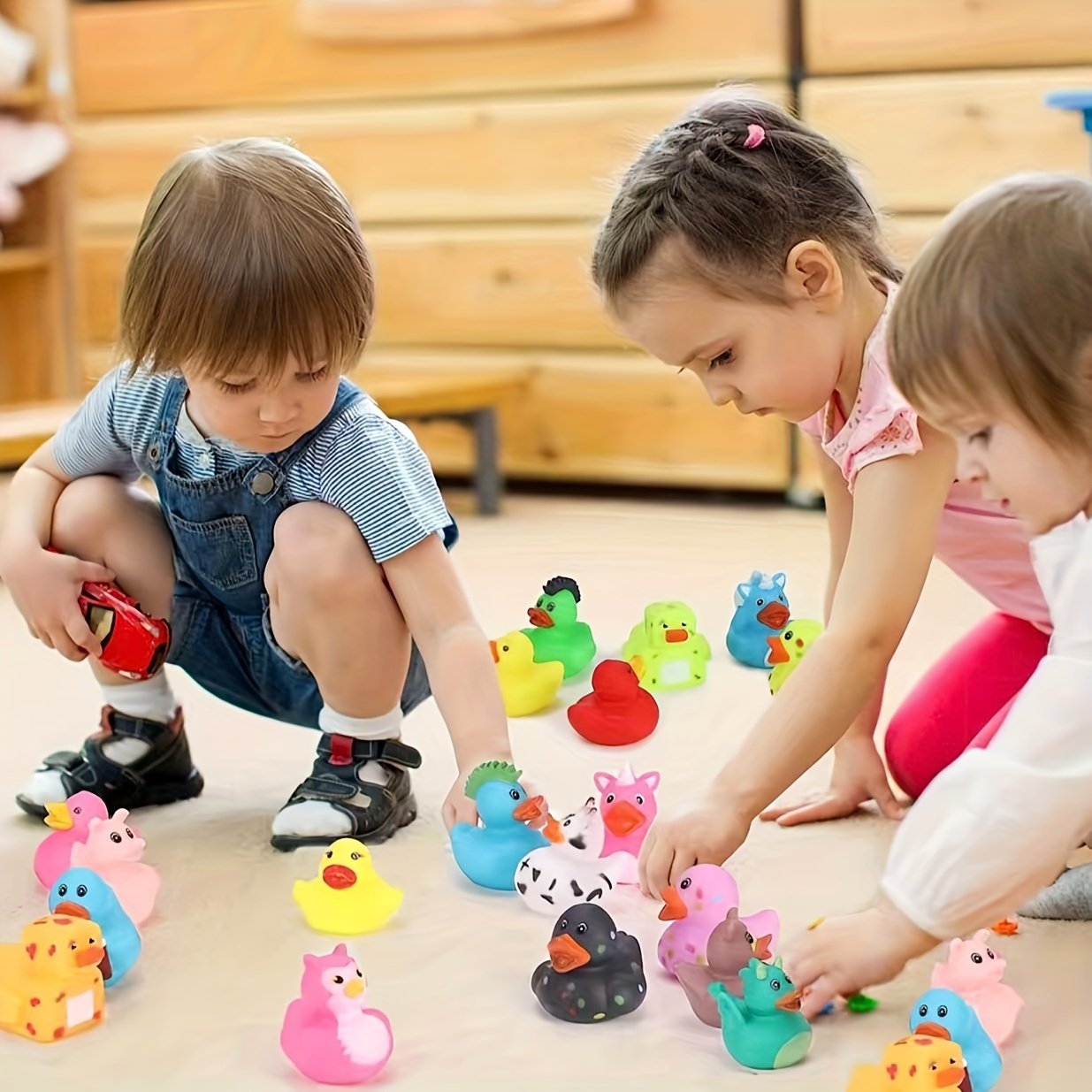 10/25/50pcs Colorful Rubber Ducks Toy Duckies For Kids And Toddlers, Bath Birthday Baby Showers Classroom, Summer Beach And Pool Activity, Children's Toy, Bathtub Swim Bathing Christmas Gifts easter gift