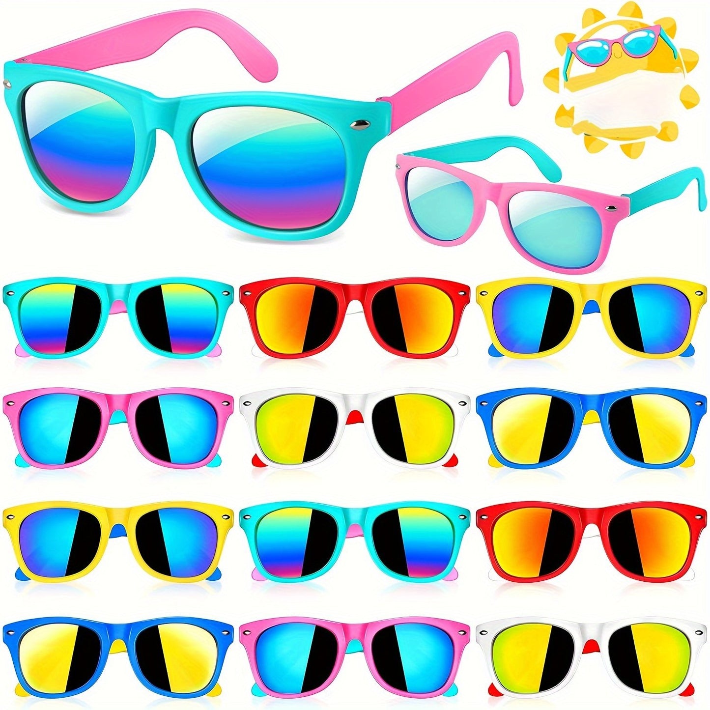 24pairs Cool Fantasy Classic Fashion Sunglasses