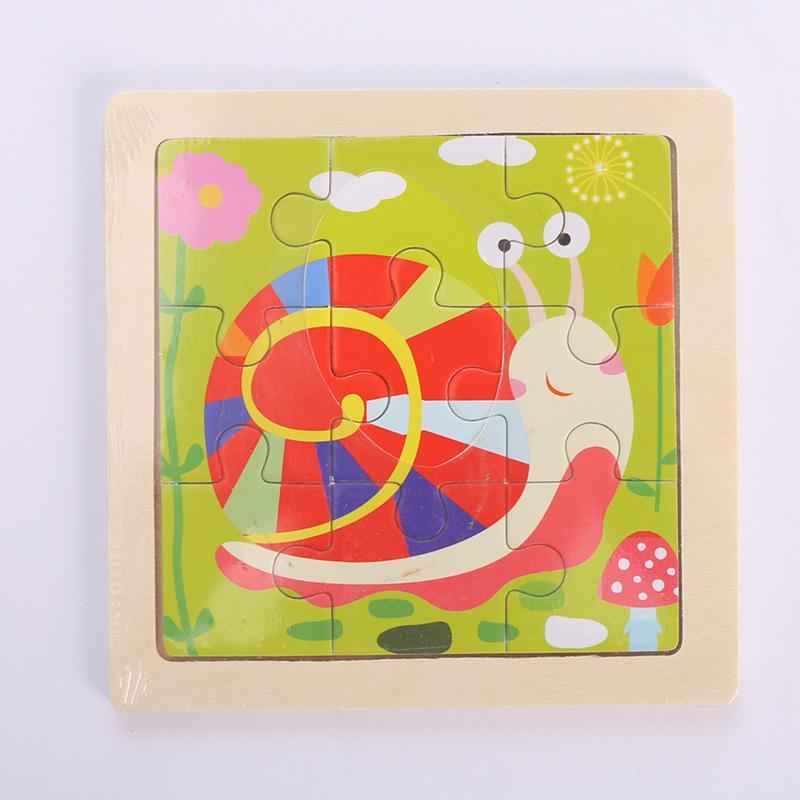 Wooden Children Cartoon Early Education Puzzle Toy