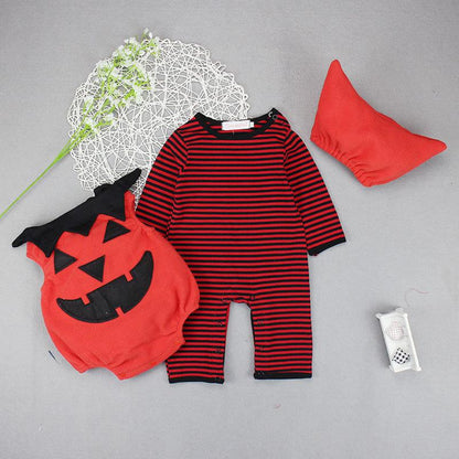 3 Pieces Set Baby Boys Halloween Rompers Jumpsuits And Hats