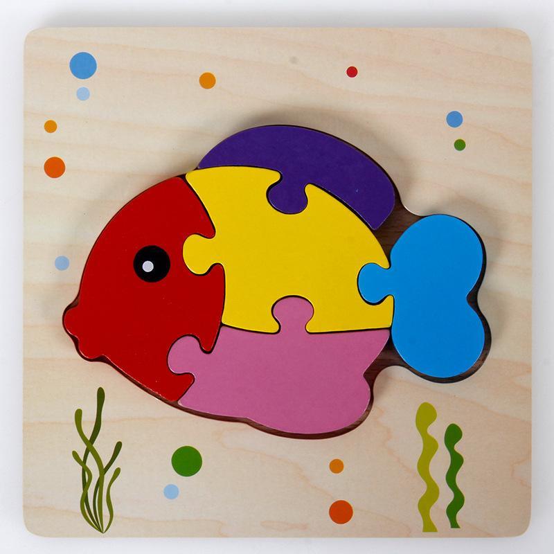 Wooden 3d Three-dimensional Buckle Jigsaw Puzzle for Children