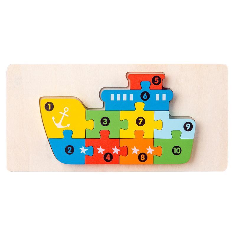 Wooden Early Childhood Education Puzzle Building Block Toy