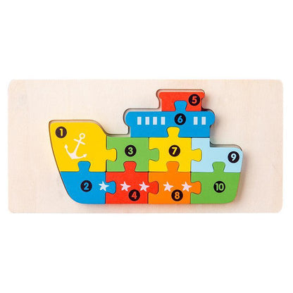 Wooden Early Childhood Education Puzzle Building Block Toy