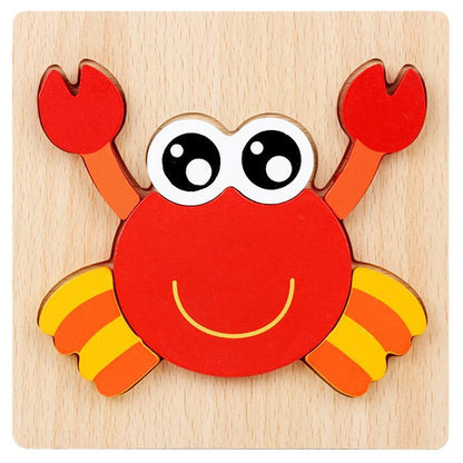 Wooden 3d Three-dimensional Buckle Jigsaw Puzzle for Children