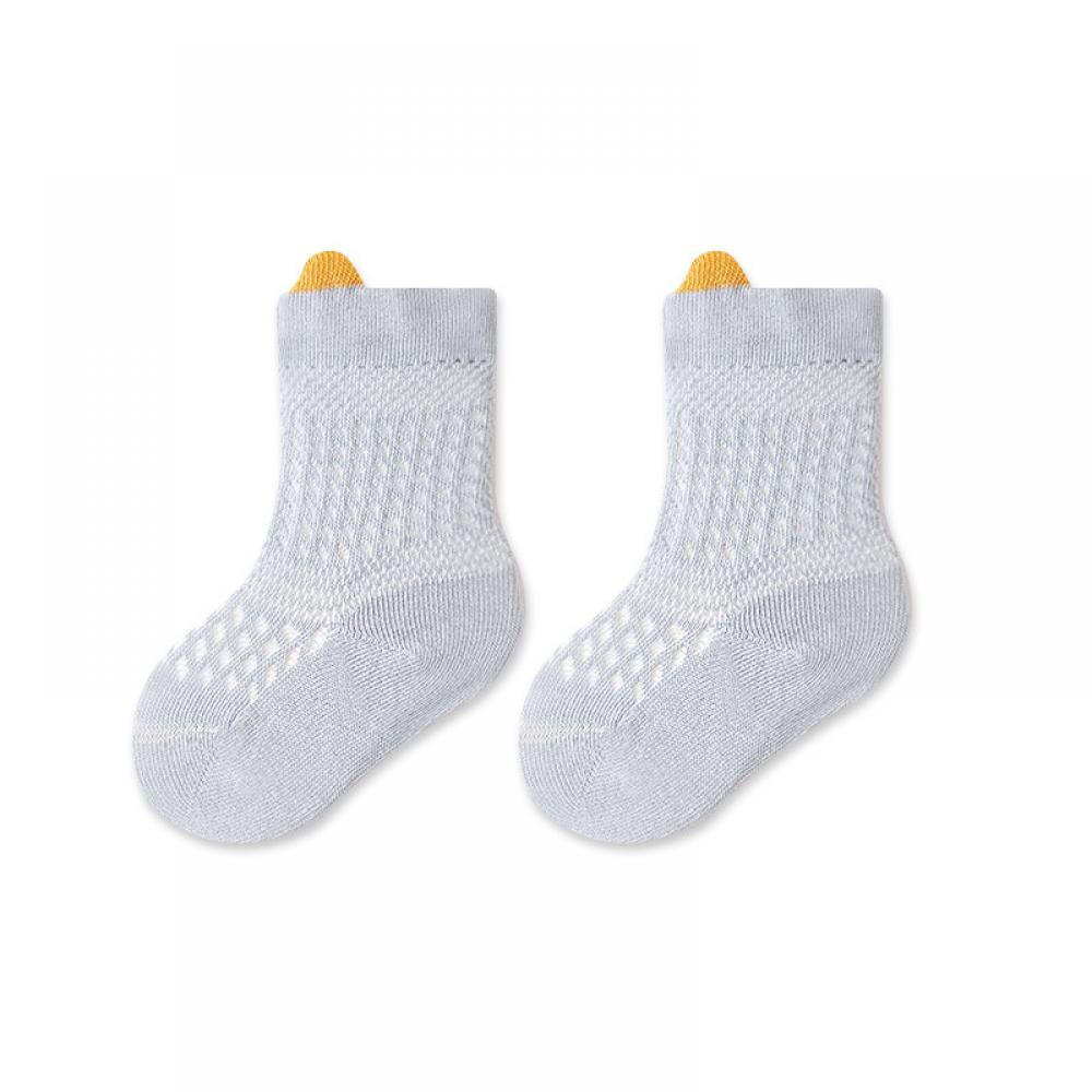 2PCS Baby socks mesh breathable baby medium socks boneless combed cotton ear lifting children's socks Class A Baby Wholesale Clothes