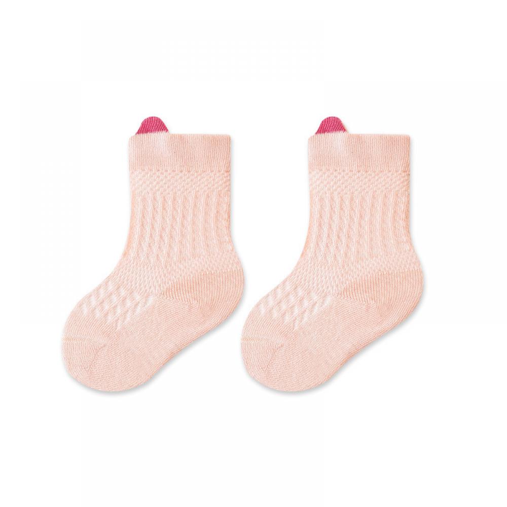 2PCS Baby socks mesh breathable baby medium socks boneless combed cotton ear lifting children's socks Class A Baby Wholesale Clothes