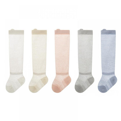 2PCS Baby stockings summer mesh children's anti-mosquito socks combed cotton candy color newborn over-the-knee socks Baby Wholesale Clothes