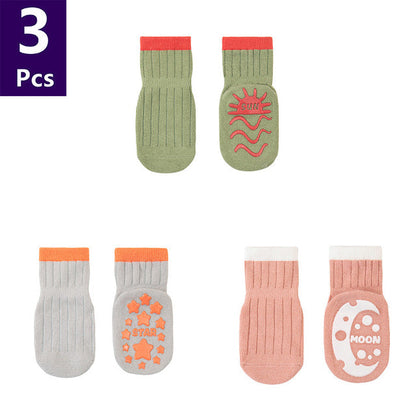 3 Pairs Anti Slip Baby Socks